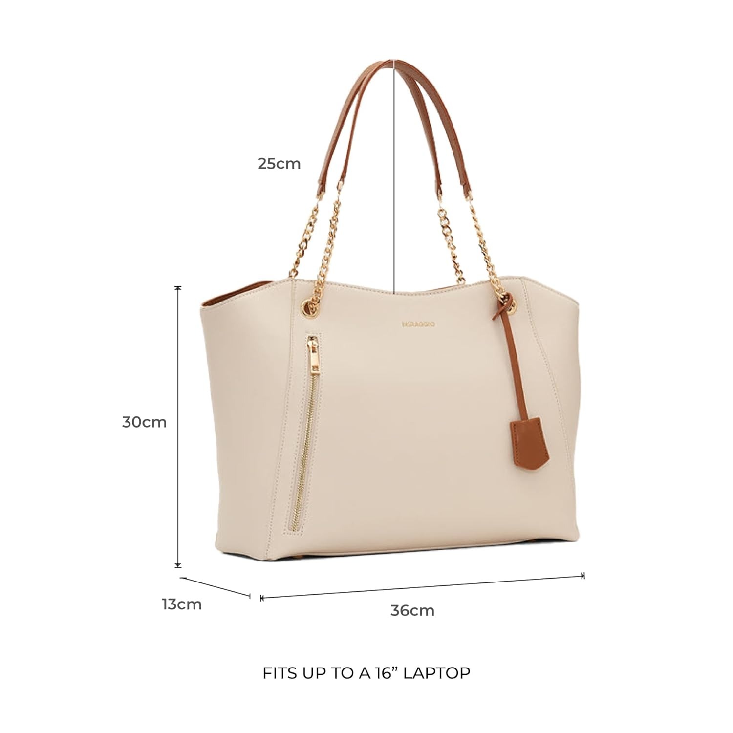 Miraggio Dakota Solid Structured Tote Bag for Women - Image 2